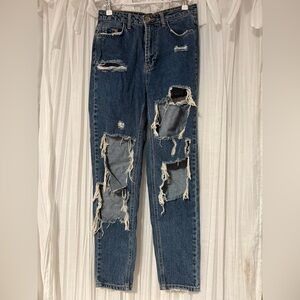 Zara Distressed Blue Jeans